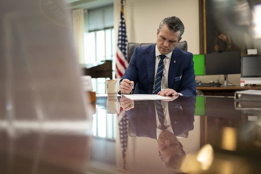 Pete Hegseth was confirmed by the U.S. Senate as Secretary of Defense on Jan. 24. (Photo/U.S. Navy Petty Officer 1st Class Alexander Kubitza of the U.S. Department of Defense)