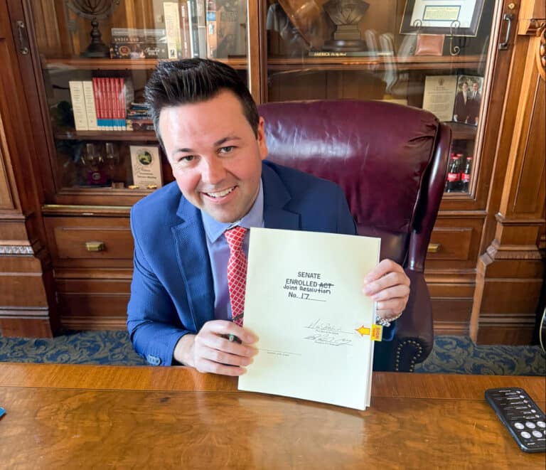 Indiana Lt. Gov. Micah Beckwith served three years as Indiana state chair of U.S. Term Limits and has said, “term limits will help end the era of career politicians.” (Photo/screenshot)