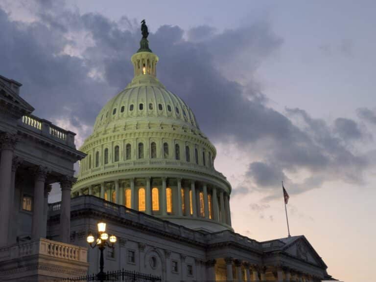 The U.S. Capitol as lawmakers worked into the night on the “big beautiful bill” on July 2, 2025. (Photo/Ashley Murray of States Newsroom)