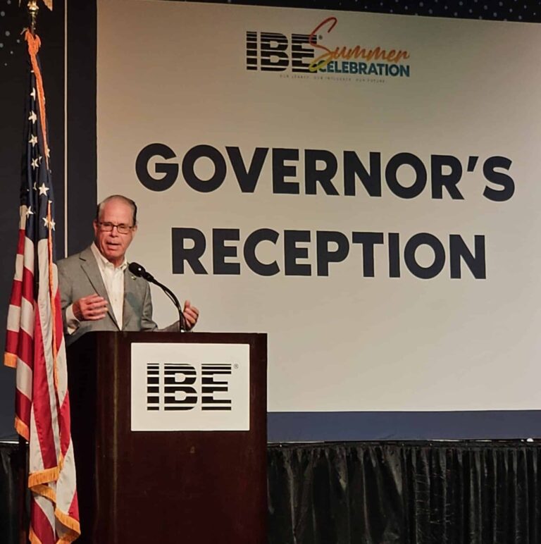Gov. Mike Braun encouraged the attendees of the 2025 Governor’s Reception to “stay involved, stick your neck out and take a little rest.” (Photo/Marilyn Odendahl)