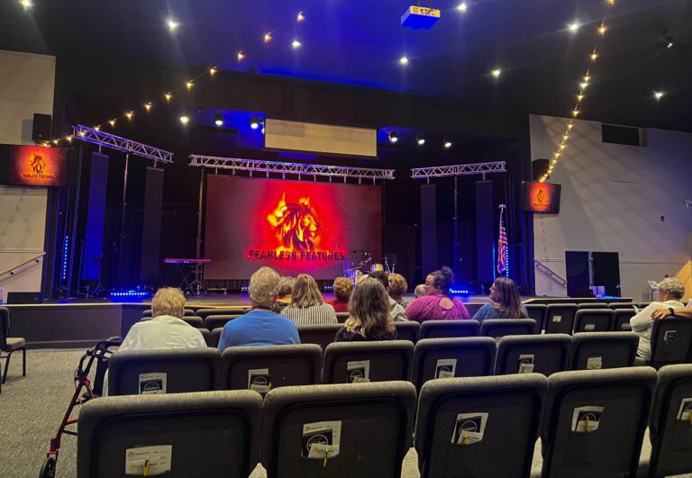 Lt. Gov. Micah Beckwith recently screened one of the documentaries produced by Fearless Features at his church. (Photo/Sydney Byerly)