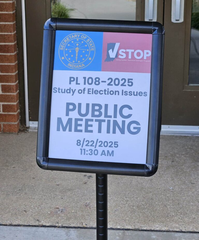 The Indiana Secretary of State’s office has scheduled additional election study meetings in Evansville and Munster. (Photo/Marilyn Odendahl)