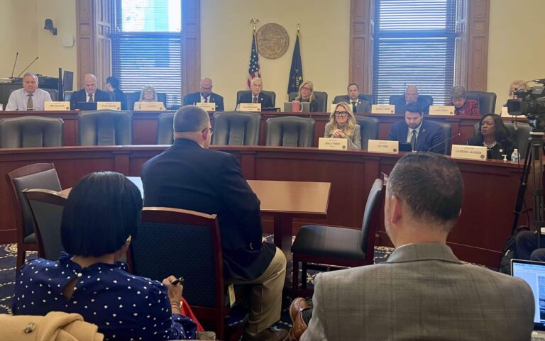 The Senate Health and Provider Services Committee listened to testimony on Dec. 10 on Senate Bill 85, authored by Sens. Ed Charbonneau, R-Valparaiso, and Fady Qaddoura, D-Indianapolis, which attempts to address the growing problem of medical debt. (Photo/Sydney Byerly)