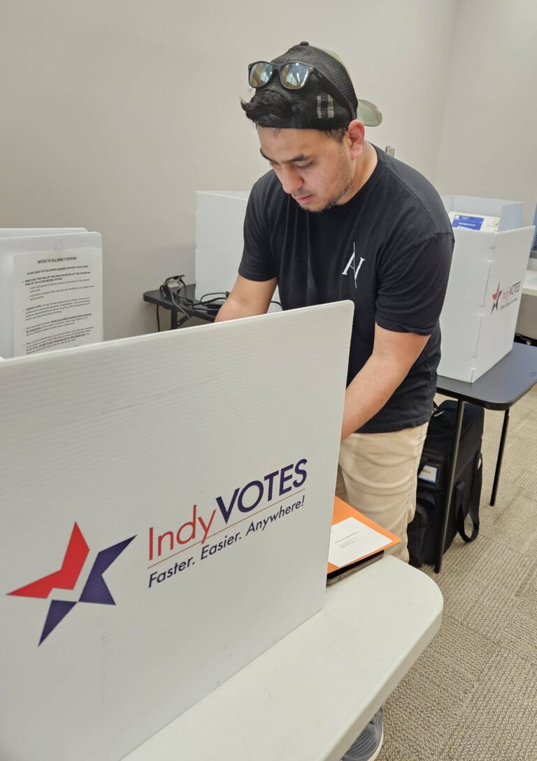 Carlos Cruz, 41, became a naturalized citizen on March 24 and voted in his first election on April 23. (Photo/Marilyn Odendahl)